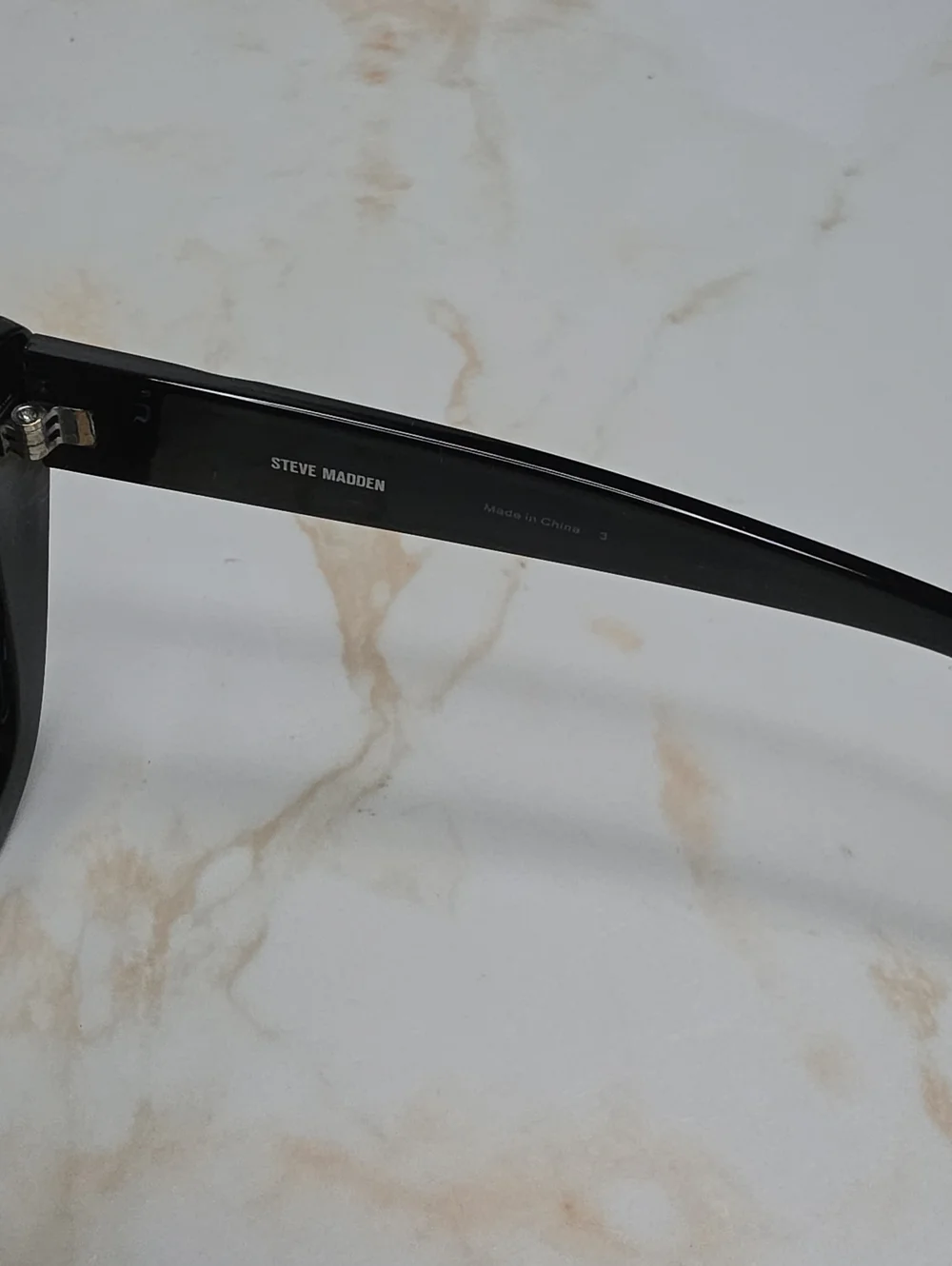 Steve Madden Black Crystal-Trim Cat Eye Sunglasses
